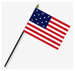 First Navy Stars & Stripes Stick Flag - 4 x 6 in (bases sold separately)