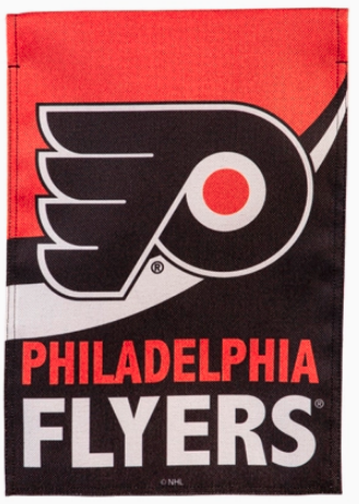 Flyers Burlap Flag - double-sided - 12.5 x 18 in