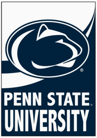Penn State Burlap Flag - double-sided - 12.5 x 18 in