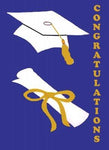 Graduation Flag (choose colors) - 12 x 18 in