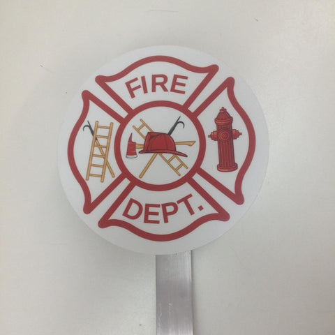 Grave Marker - Fire Dept - Aluminum with Vinyl
