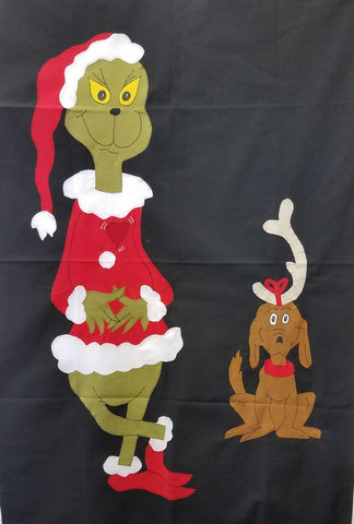 Grinch & Max Flag on Black - 3 x 4.5 ft