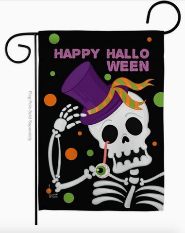 Halloween Falltime Flag - double-sided - 13 x 18.5 in