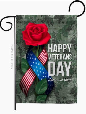 Thank You Veterans Flag - double-sided - 13 x 18.5 in
