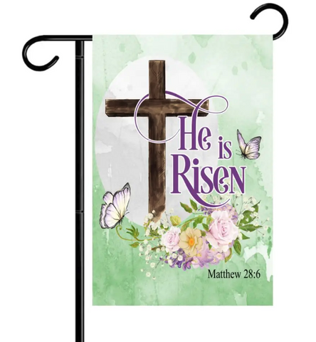 He is Risen - double-sided - 12 x 18 in