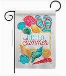 Hello Beach Time Flag - double-sided - 13 x 18.5 in