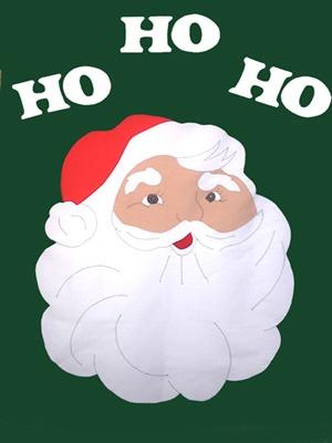 Ho Ho Ho Santa Flag on Hunter - 3 x 4.5 ft