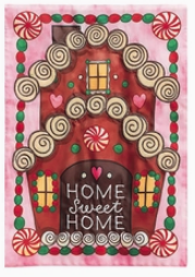 Home Sweet Home Flag - Appl'd double-sided - 12.5 x 18 in