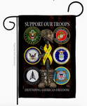 Support our Troops Flag - double-sided - 13 x 18.5 in