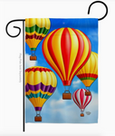 Hot Air Balloon Flag - double-sided - 13 x 18.5 in