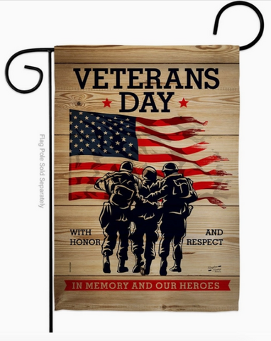 In Memory Our Heroes Flag - double-sided - 13 x 18.5 in