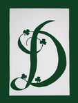 Irish Monogram Appliqued Flag - 12 x 18 in