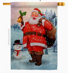 Joyful Santa Flag - double-sided - 28 x 40 in