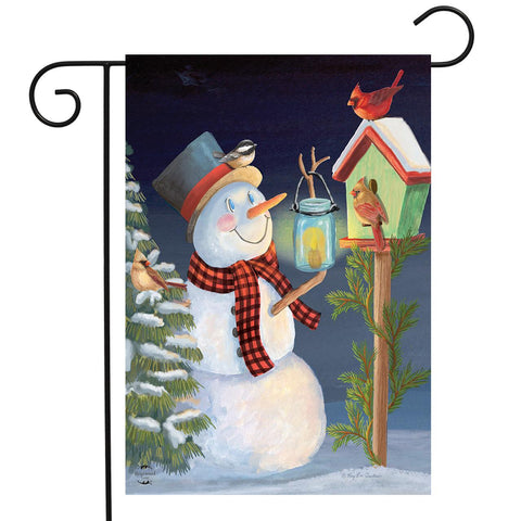 Lantern Snowman Flag - 12.5 x 18 in