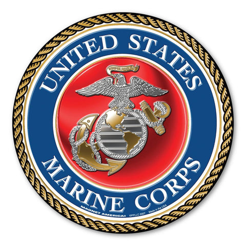 Magnet - USMC - Marine Corp - 5 in circle