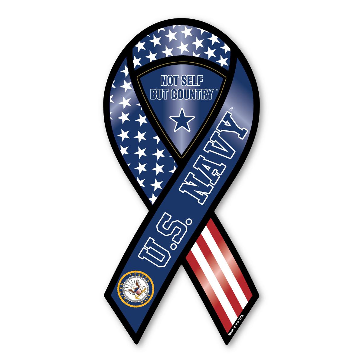Magnet - USN - Navy - Ribbon (RWB) – The Flag and Sign Place