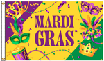 Mardi Gras - Nylon - 3x5 ft