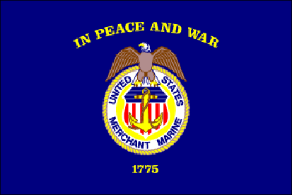 Merchant Marines Flag - Nylon with Grommets - 2 x 3 ft
