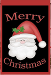 Merry Christmas Santa Flag - 12 x 18 in double-sided