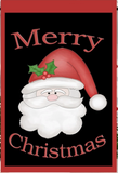 Merry Christmas Santa Flag - 12 x 18 in double-sided