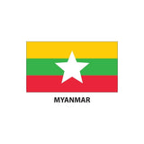 Myanmar Stick Flag - 4 x 6 in (bases sold separately)