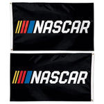 NASCAR - 3 x 5 ft Flag - Logo on black - doubld-sided