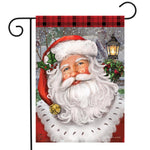 Checkered Santa Flag - 12.5 x 18 in D/S