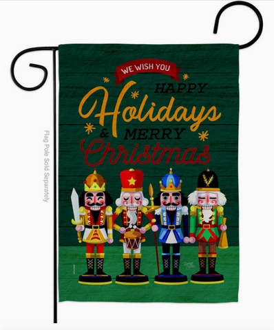 Nutcrackers Garden Flag -  12.5 x 18 in - double-sided