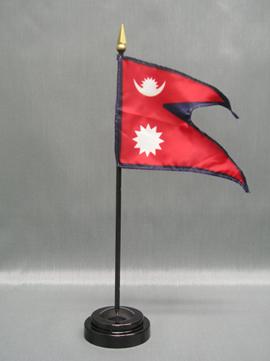 Nepal Stick Flag - 4 x 6 in