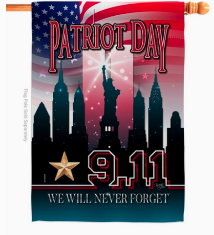 Remember 9-11 Flag - double-sided - 28 x 40 in