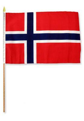 Norway Stick Flag - 12 x 18 in