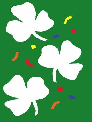 Party Shamrocks Flag on Kelly- 3 x 4.5 ft