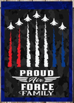 Proud Air Force Family Flag - double-sided - 12 x 18 in