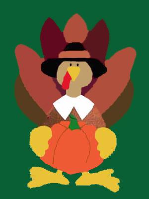 Calico Turkey Flag on Hunter - 3 x 4.5 ft