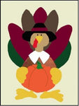 Calico Turkey Flag on Off White - 3 x 4.5 ft