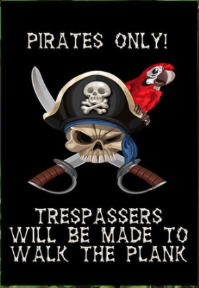 Pirates Only! Flag - 12 x 18 in double-sided