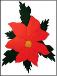 Poinsettia Flag on White - 3 x 4.5 ft