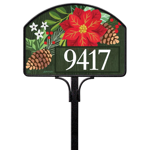 Poinsettia Peace YardDesign® - 14 x 10 in