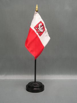 Poland with Eagle Stick Flag