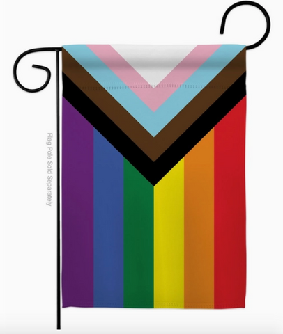Progress Pride Flag - double-sided - 13 x 18.5 in