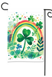 Rainbow Clover BreezeArt® Flag - 12.5 x 18 in