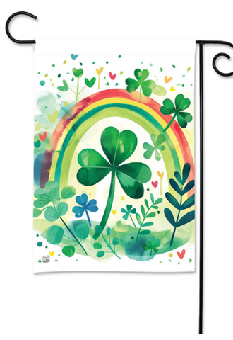 Rainbow Clover BreezeArt® Flag - 12.5 x 18 in