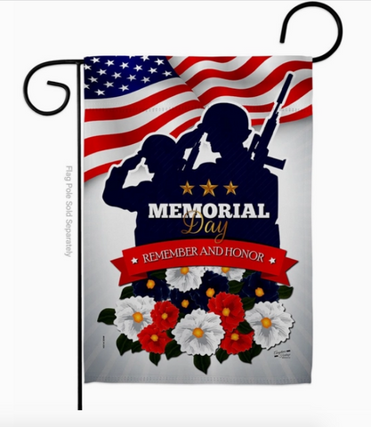 Remembrance of Fallen Flag - double-sided - 13 x 18.5 in
