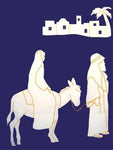 Road to Bethlehem Flag on Navy - 3 x 4.5 ft