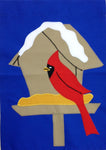 Bird Feeder Flag on Royal - 12 x 18 in