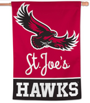 St Joe's Univ HAWKS- 28 x 40 in Vertical Banner Flag