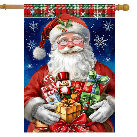 Holly Jolly Santa Flag - 28 x 40 in