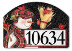 Snowman w/Broom YardDesign® - 14 x 10 in