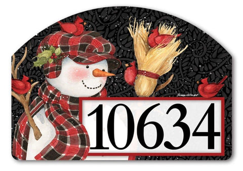 Snowman w/Broom YardDesign® - 14 x 10 in