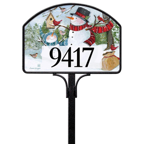 Snowmen Birds YardDesign® - 14 x 10 in